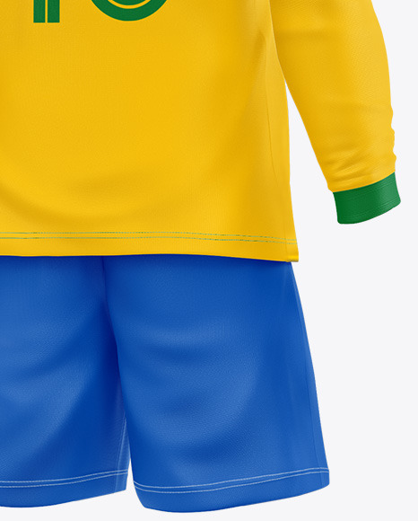 Football Kit Long Sleeve Mockup – Half Side View