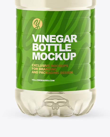 Clear Plastic Vinegar Bottle Mockup