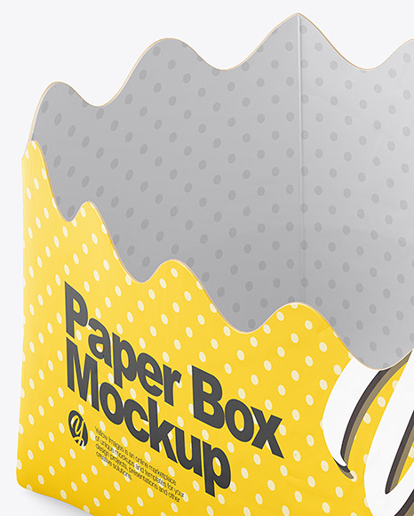 Empty Matte Paper Basket Mockup