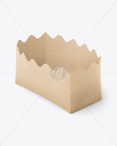 Empty Kraft Paper Basket Mockup