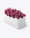 Matte Paper Basket with Grapes Mockup