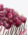 Matte Paper Basket with Grapes Mockup