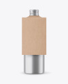 Metallic Bottle w/ Kraft Label Mockup