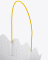 Matte Paper Basket with Handles Mockup