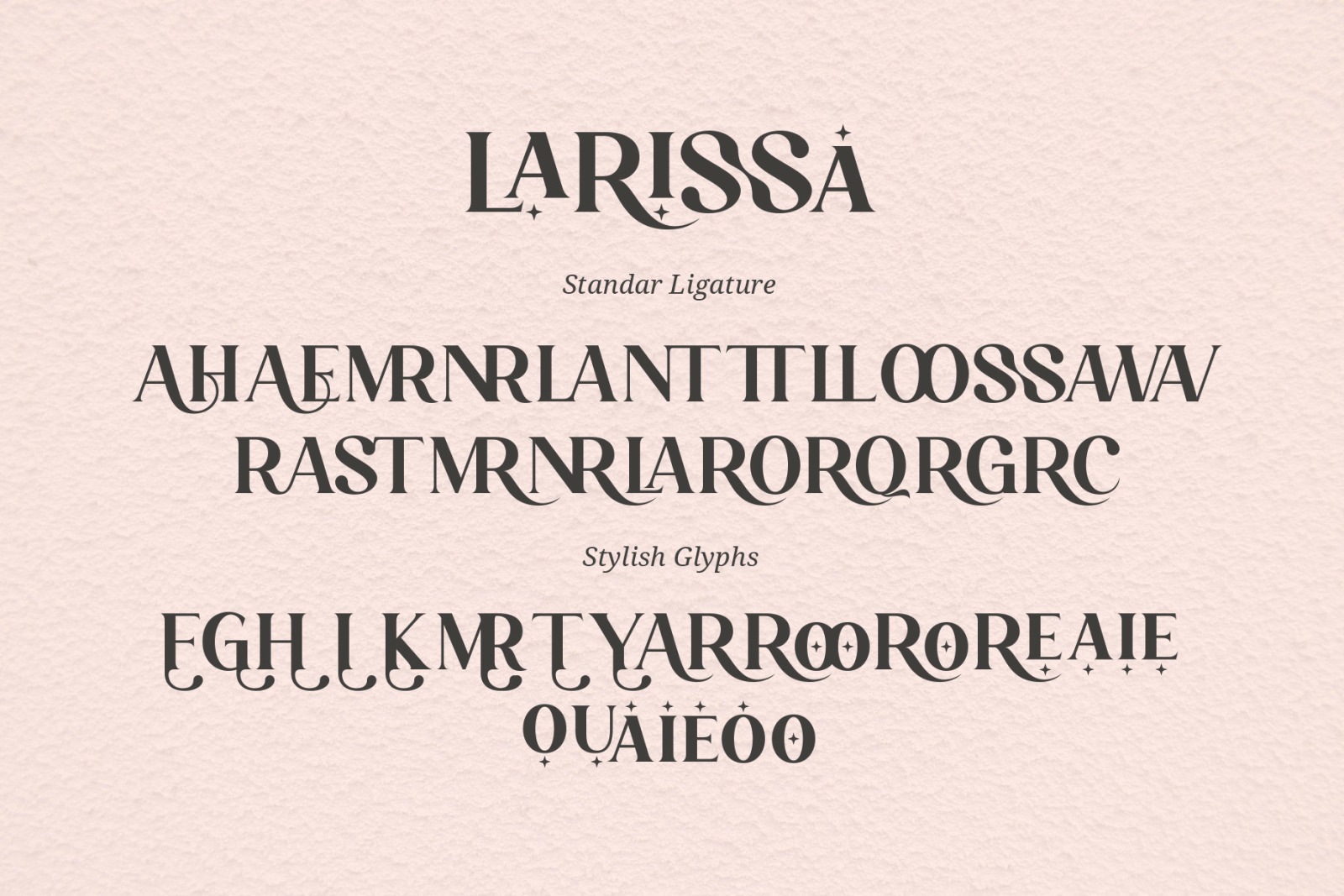 Larissa Ligature Typeface Larissa Ligature Typeface
