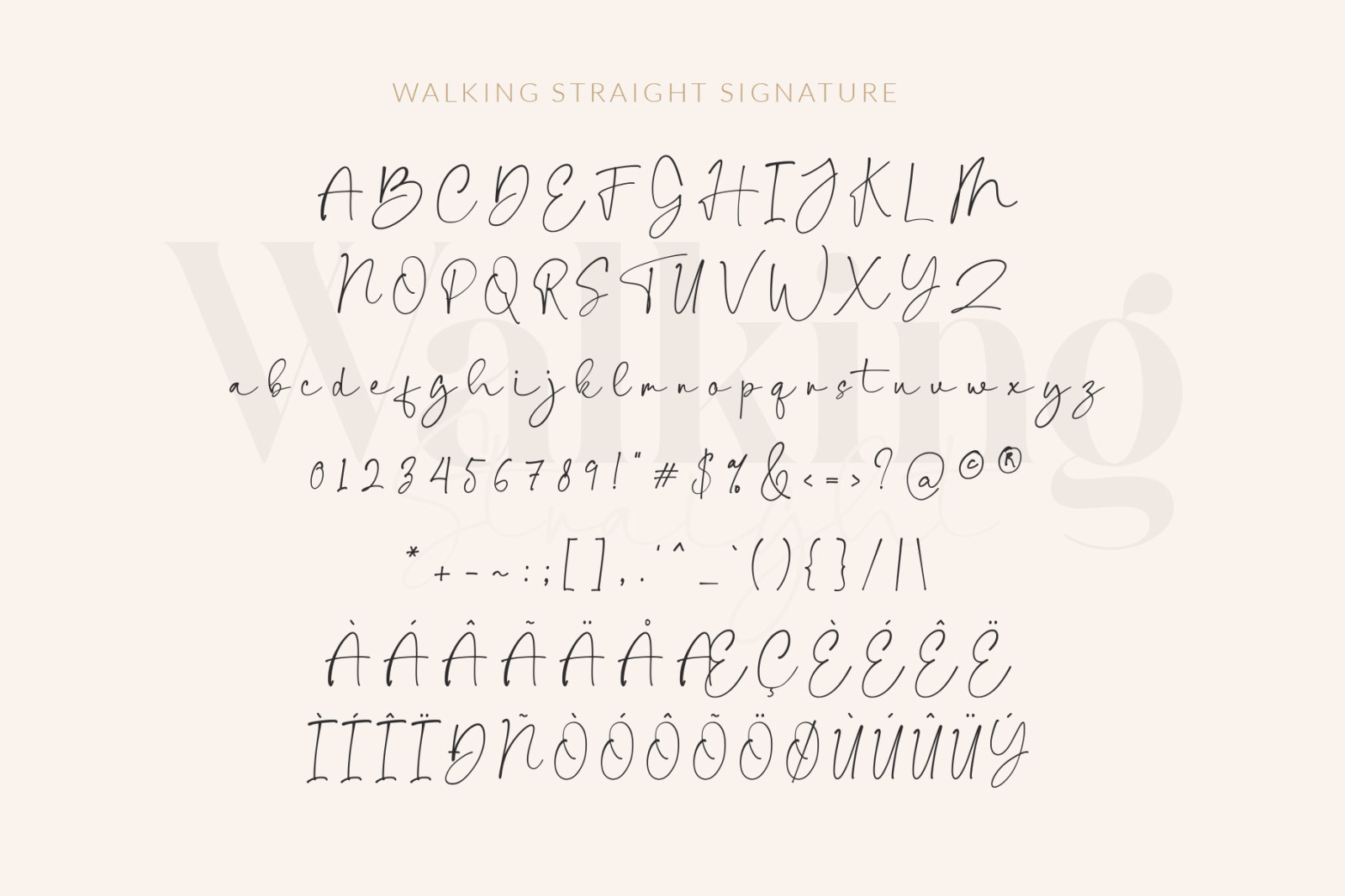 Walking Straight Font Walking Straight Font