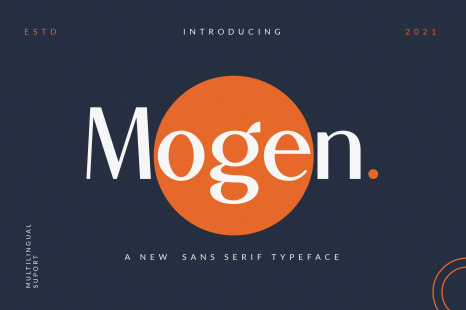 Mogen New Sans Serif Typeface - Cards