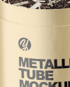 Metallized Tube With Tea Mockup