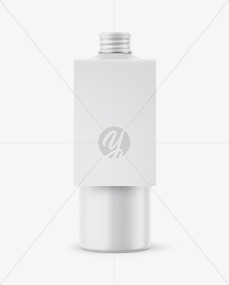 Matte Bottle w/ Paper Label Mockup