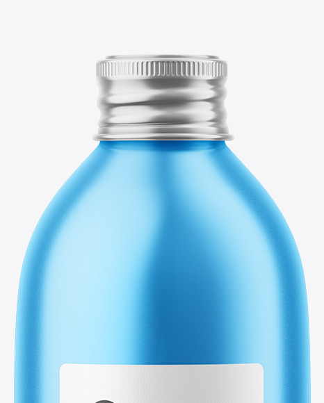 Metallic Bottle w/ Paper Label Mockup