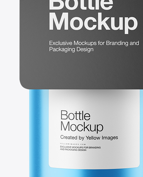 Metallic Bottle w/ Paper Label Mockup