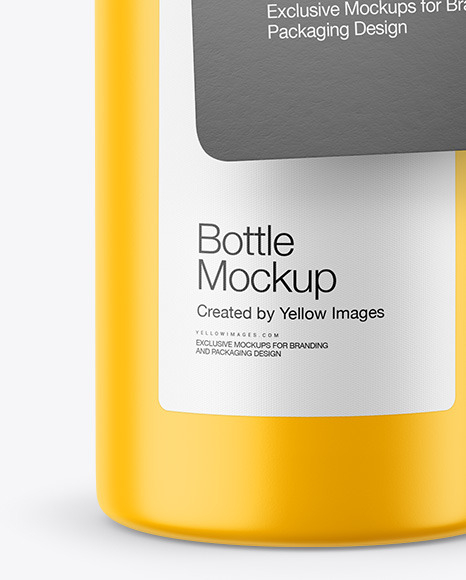 Matte Bottle w/ Glossy Label Mockup