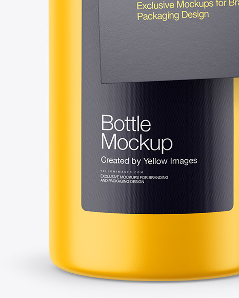 Matte Bottle w/ Glossy Label Mockup