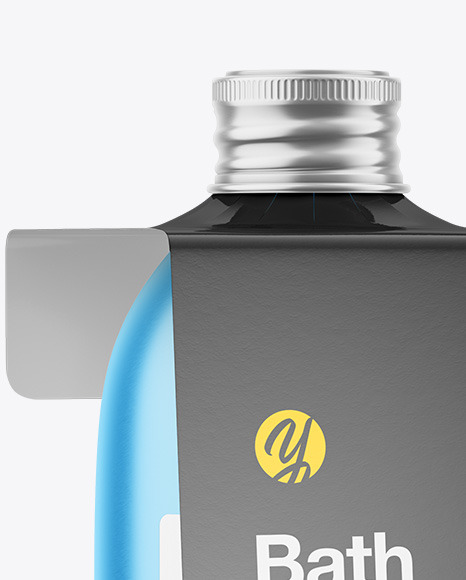 Metallic Bottle w/ Glossy Label Mockup