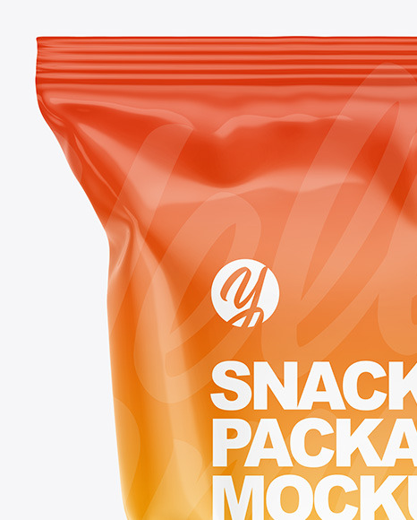 Glossy Snack Package Mockup