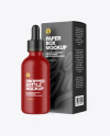 Matte Dropper Bottle w/ Paper Box Mockup Matte Dropper Bottle w/ Paper Box Mockup