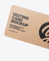 Kraft Business Card in a Hand Mockup