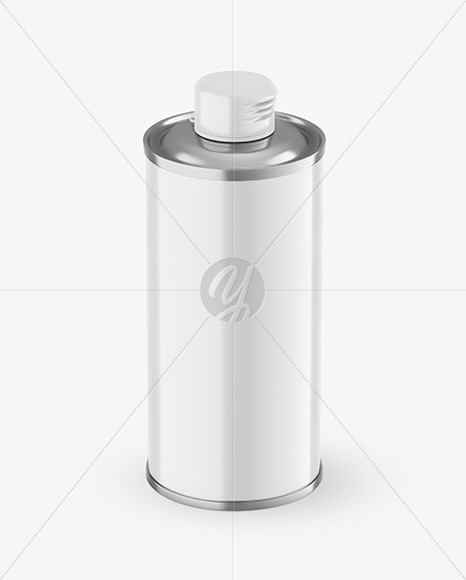 Olive Oil Tin Can w/ Glossy Finish Mockup