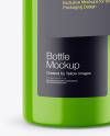 Glossy Bottle with Paper Label Mockup