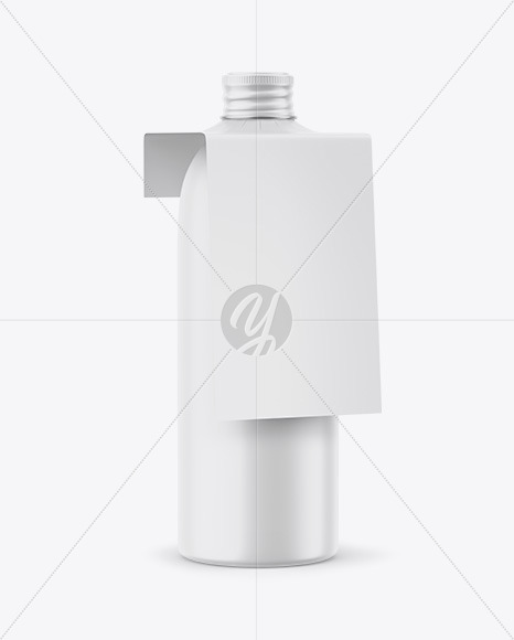 Matte Bottle with Paper Label Mockup