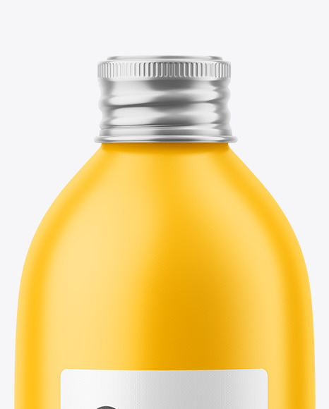 Matte Bottle with Paper Label Mockup