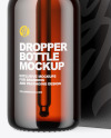 Amber Glass Dropper Bottle w/ Paper Box Mockup Amber Glass Dropper Bottle w/ Paper Box Mockup