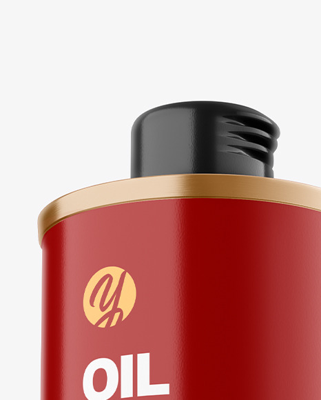 Olive Oil Tin Can w/ Glossy Finish Mockup