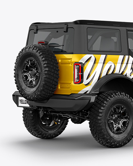 Off-Road SUV Mockup - Back Half Side View