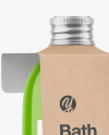 Glossy Bottle w/ Kraft Label Mockup