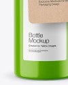 Glossy Bottle w/ Kraft Label Mockup