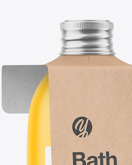 Matte Bottle w/ Kraft Label Mockup