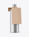 Metallic Bottle w/ Kraft Label Mockup