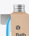 Metallic Bottle w/ Kraft Label Mockup