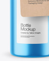 Metallic Bottle w/ Kraft Label Mockup