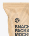 Kraft Paper Snack Package Mockup