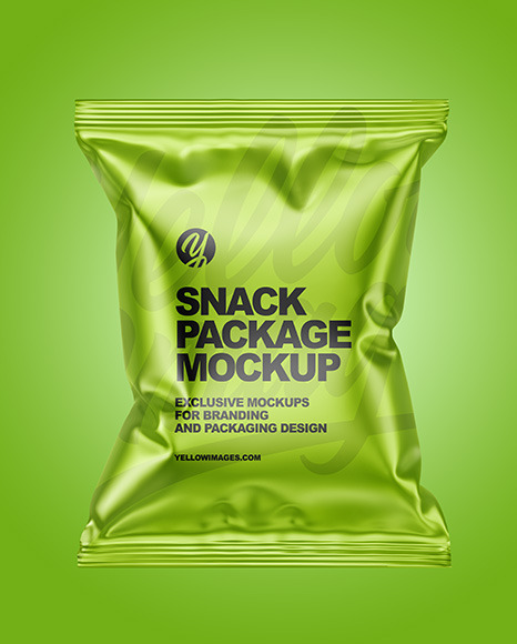 Metallic Snack Package Mockup