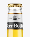 Clear Glass Lager Beer Bottle Mockup