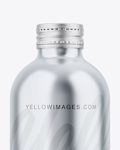 Glossy Metallic Bottle Mockup