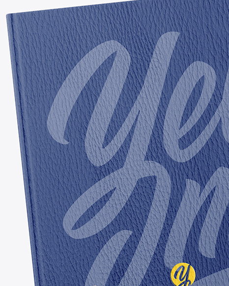 Leather Hardcover Book in a Hand Mockup