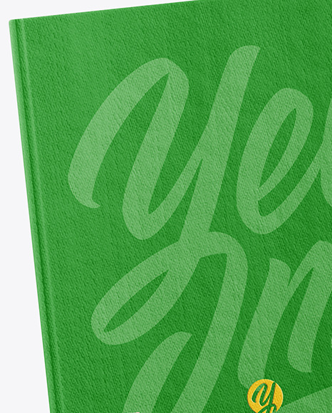 Fabric Hardcover Book in a Hand Mockup