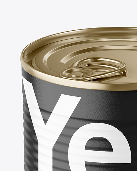 Tin Can With Pull Tab & Matte Finish Mockup