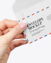 Opened Envelope In Hand Mockup