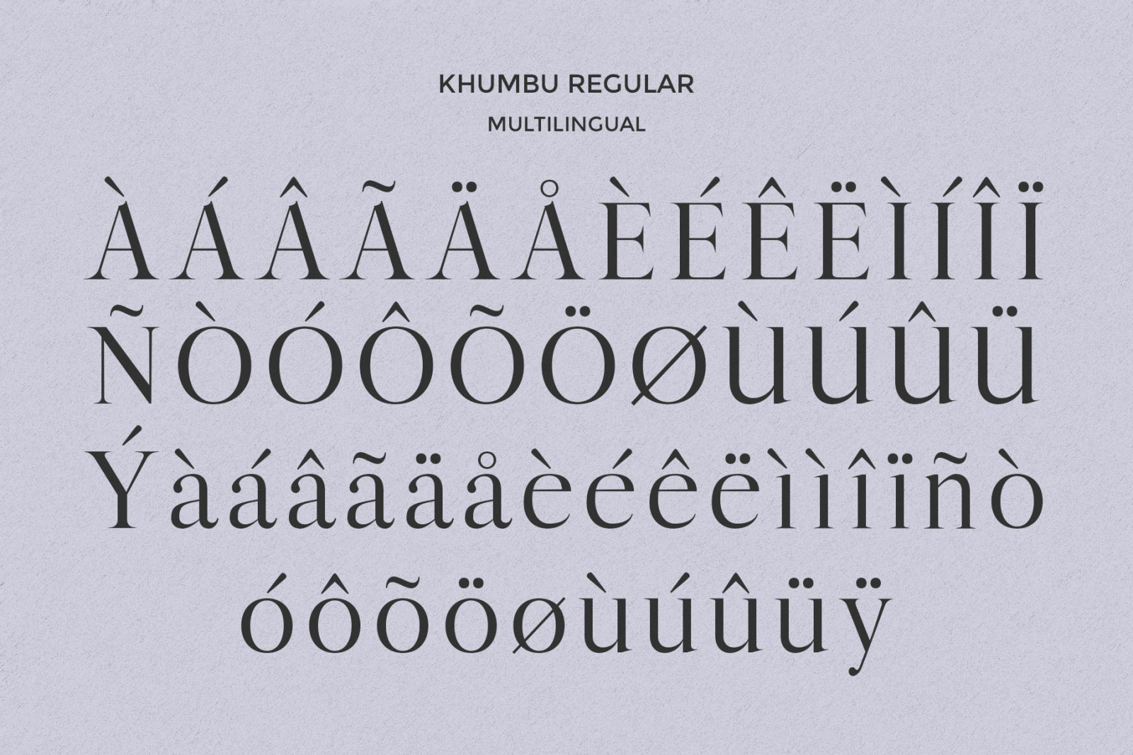Khumbu typeface Khumbu typeface