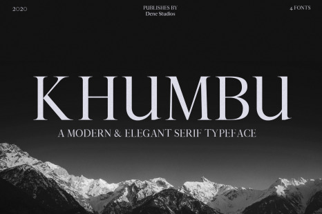 Khumbu typeface - Fashion editorial