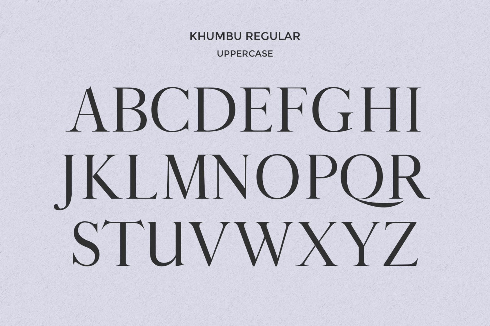 Khumbu typeface Khumbu typeface