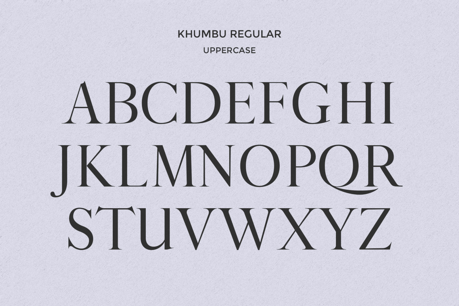 Khumbu typeface