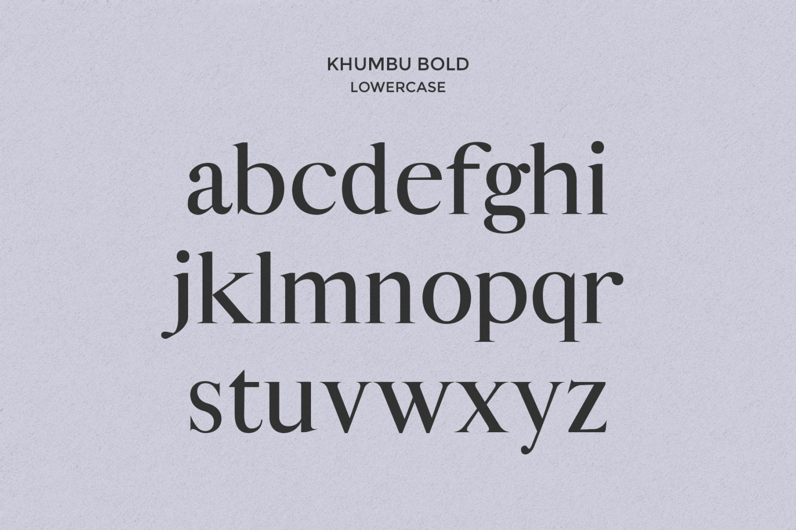Khumbu typeface Khumbu typeface