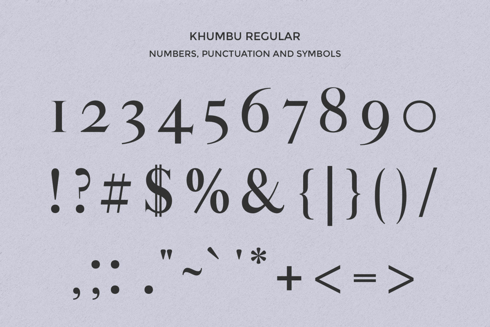 Khumbu typeface Khumbu typeface
