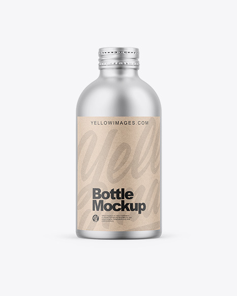 Matte Metallic Bottle Mockup