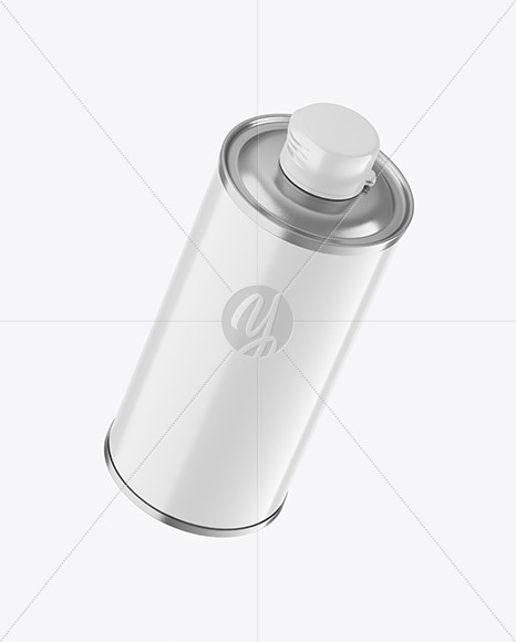 Olive Oil Tin Can w/ Glossy Finish Mockup